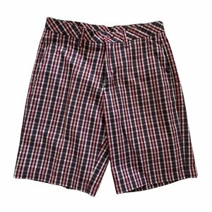 Ashworth NWT Venitian Plaid Flat Front Golf Shorts Size 30W